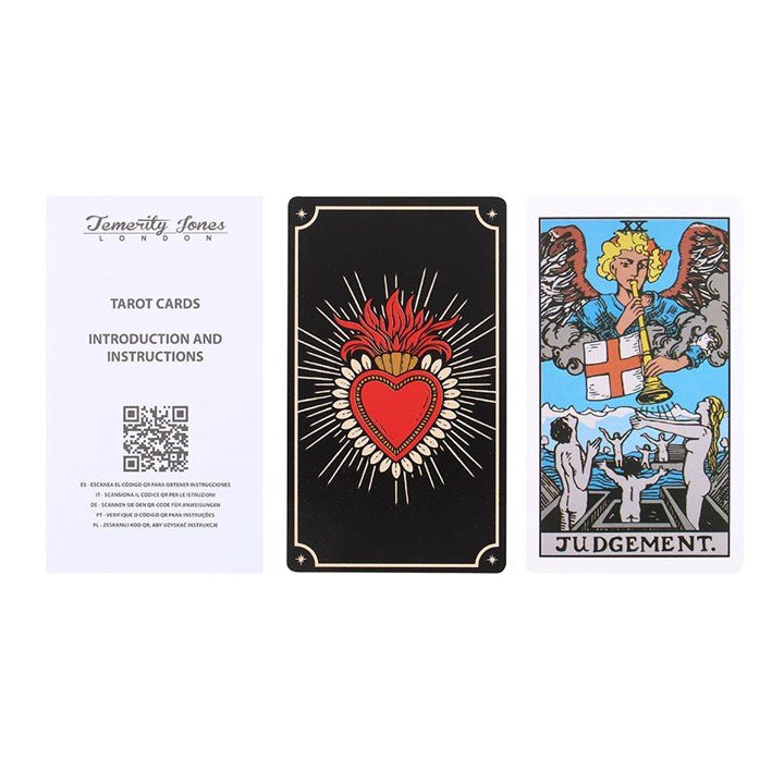Polished Sacred Heart Tarot Cards featuring natural patterning and unique variations - Positive Faith Hope Love