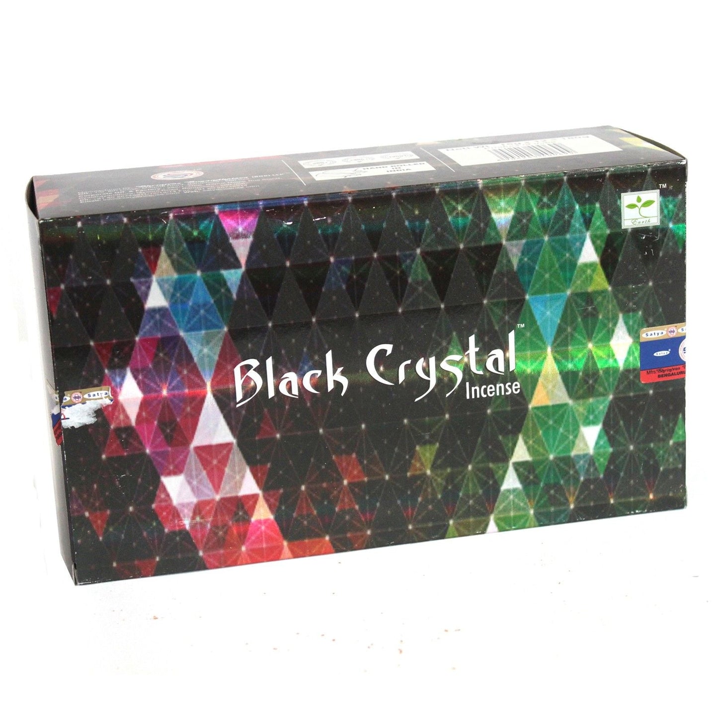 Polished Satya Black Crystal Incense 15Gram featuring natural patterning and unique variations - Positive Faith Hope Love