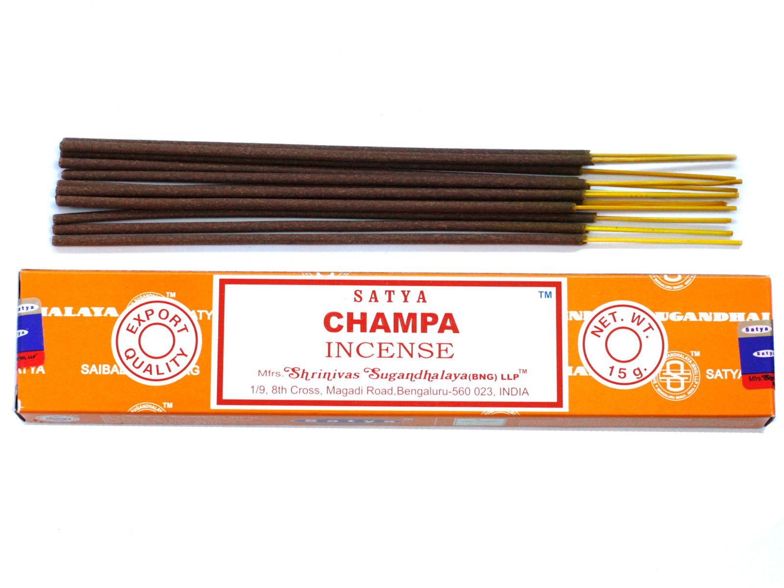 Polished Satya Incense 15gm - Champa featuring natural patterning and unique variations - Positive Faith Hope Love