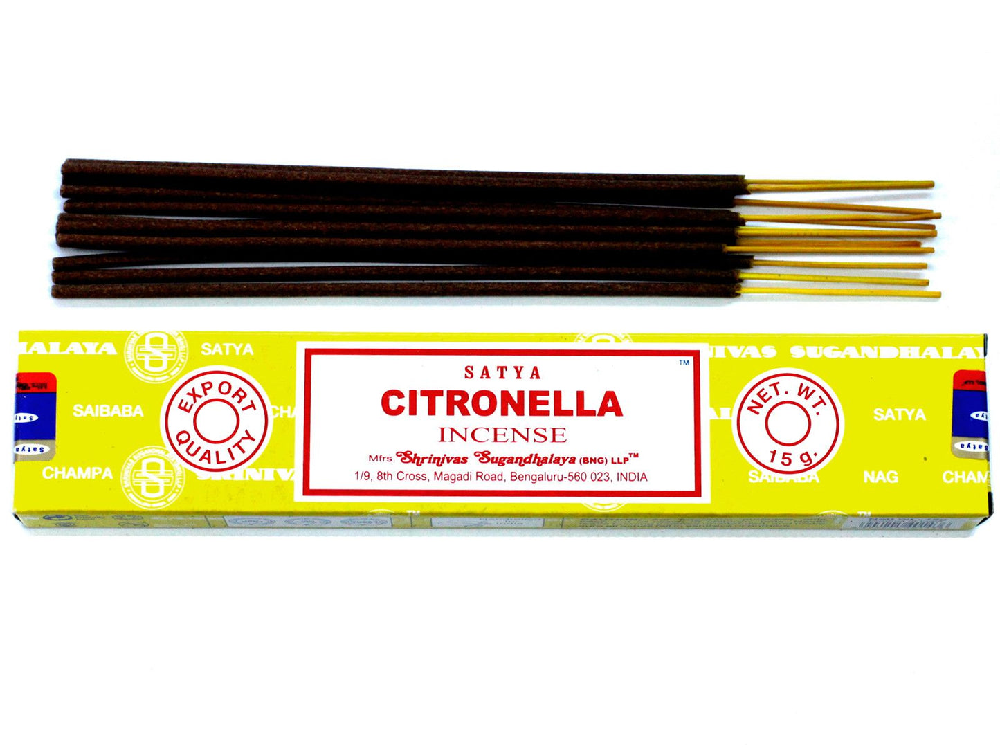 Polished Satya Incense 15gm - Citronella featuring natural patterning and unique variations - Positive Faith Hope Love