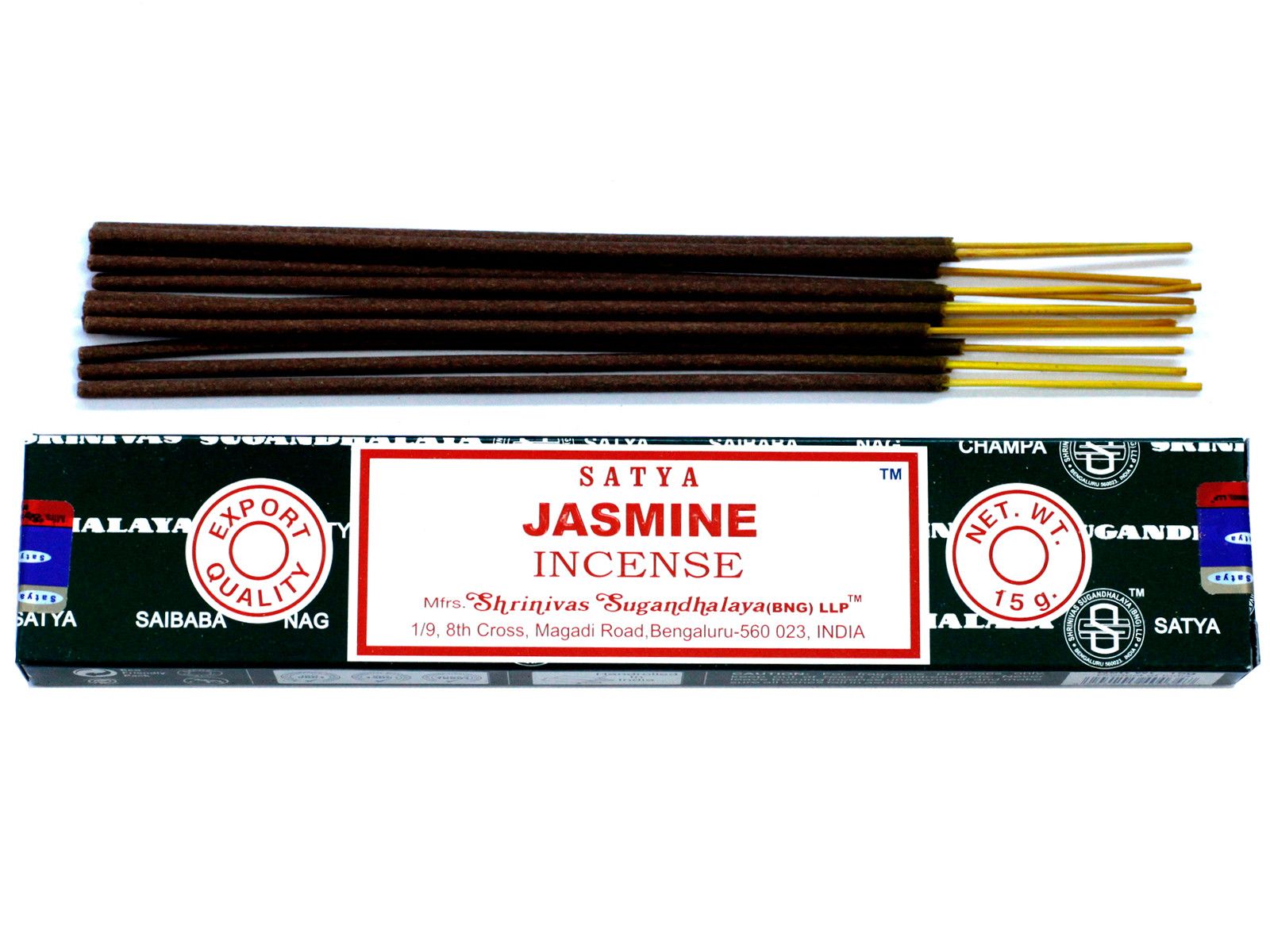 Polished Satya Incense 15gm - Jasmine featuring natural patterning and unique variations - Positive Faith Hope Love