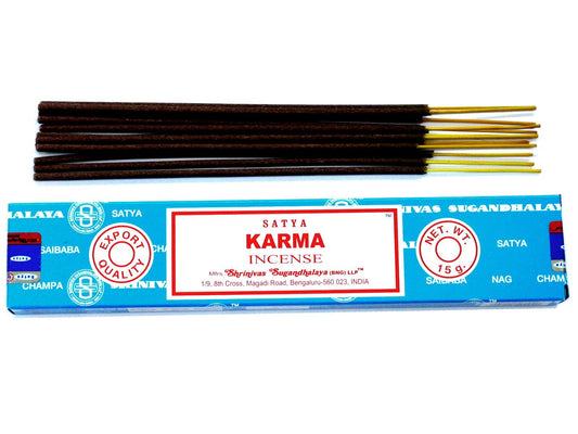 Polished Satya Incense 15gm - Karma featuring natural patterning and unique variations - Positive Faith Hope Love