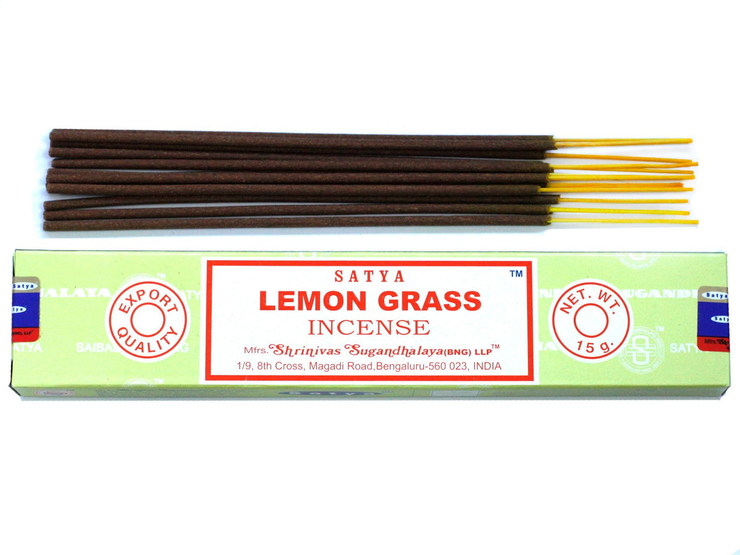 Polished Satya Incense 15gm - Lemongrass featuring natural patterning and unique variations - Positive Faith Hope Love