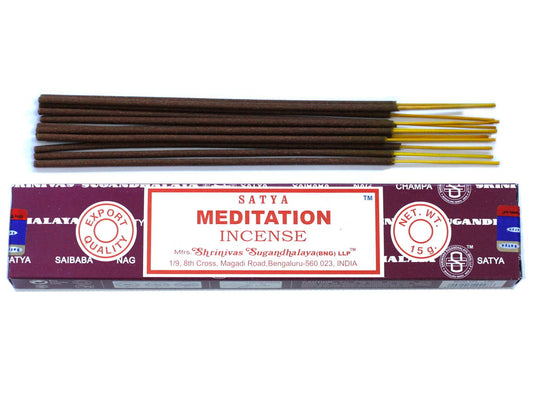 Polished Satya Incense 15gm - Meditation featuring natural patterning and unique variations - Positive Faith Hope Love