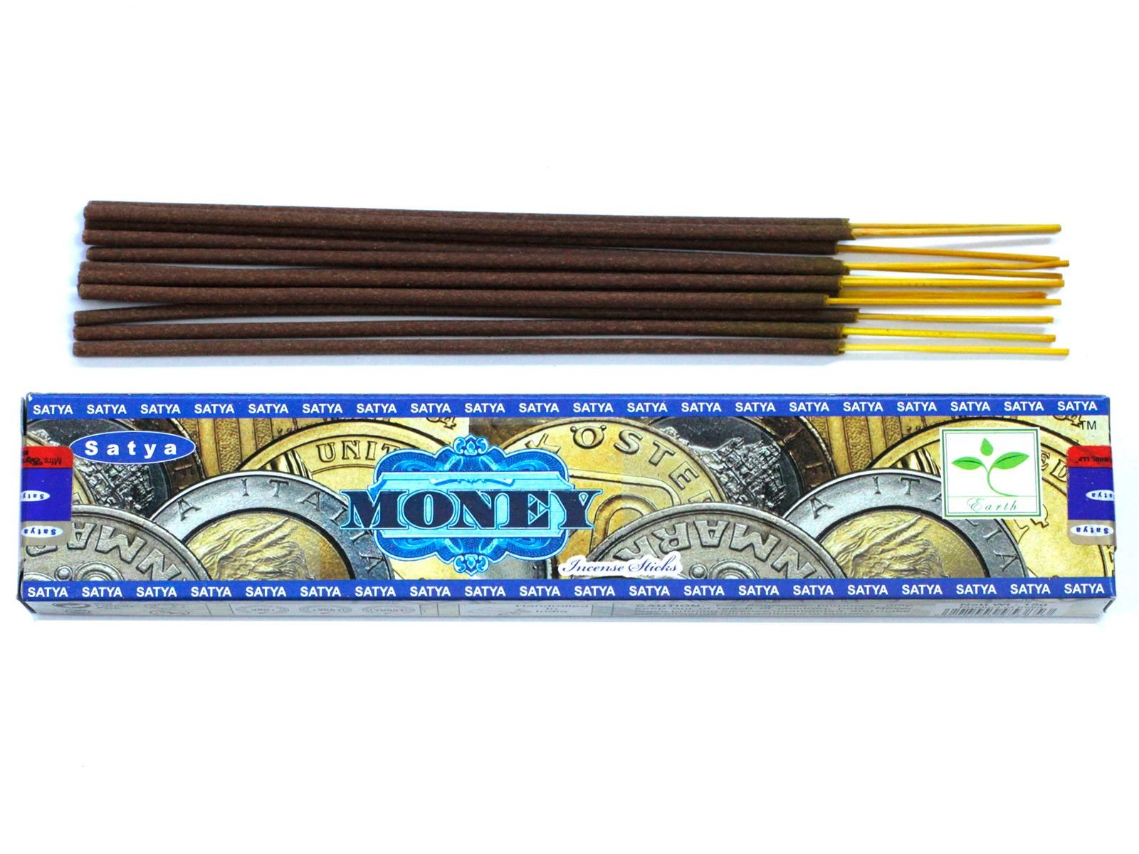 Polished Satya Incense 15gm - Money featuring natural patterning and unique variations - Positive Faith Hope Love