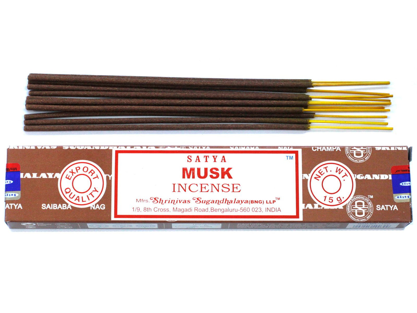 Polished Satya Incense 15gm - Musk featuring natural patterning and unique variations - Positive Faith Hope Love