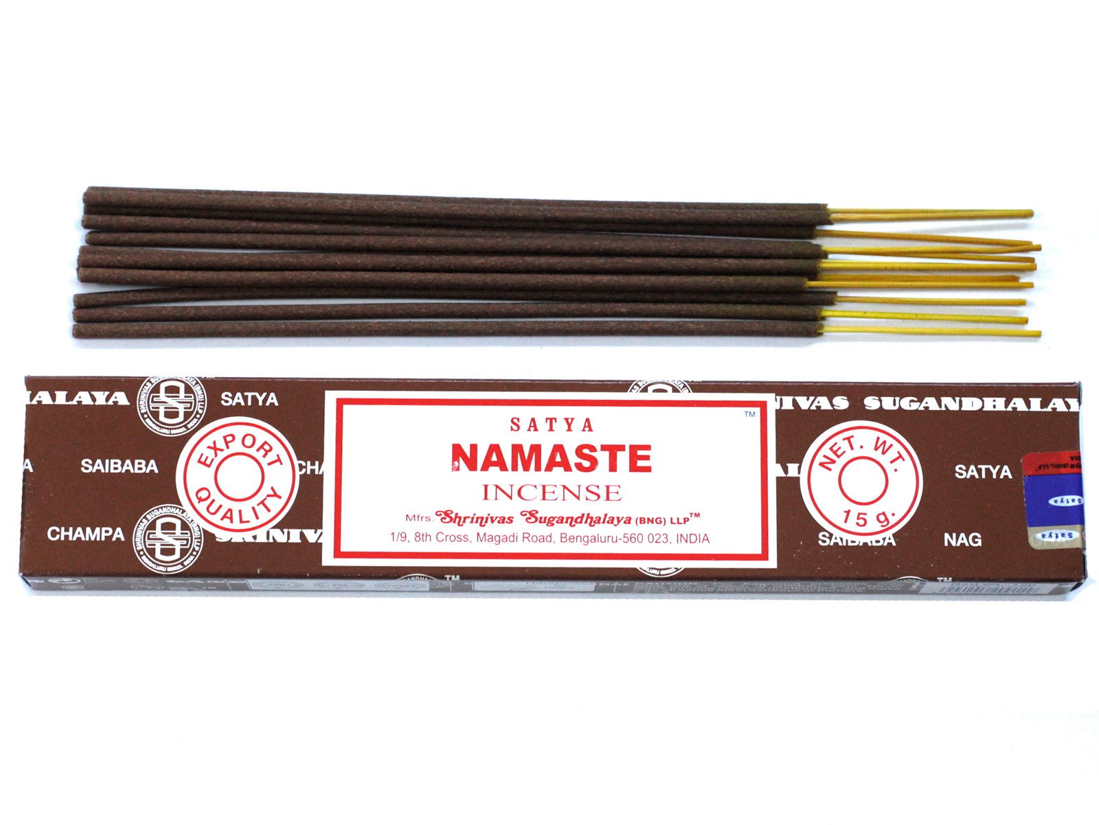Polished Satya Incense 15gm - Namaste featuring natural patterning and unique variations - Positive Faith Hope Love