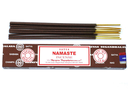 Polished Satya Incense 15gm - Namaste featuring natural patterning and unique variations - Positive Faith Hope Love