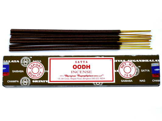 Polished Satya Incense 15gm - Oodh featuring natural patterning and unique variations - Positive Faith Hope Love