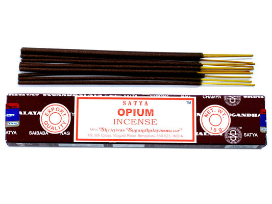 Polished Satya Incense 15gm - Opium featuring natural patterning and unique variations - Positive Faith Hope Love