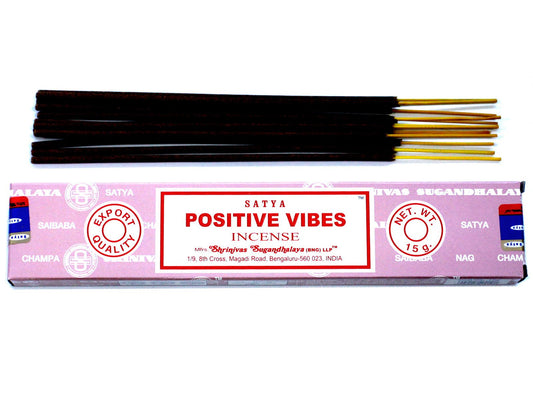 Polished Satya Incense 15gm - Positive Vibes featuring natural patterning and unique variations - Positive Faith Hope Love