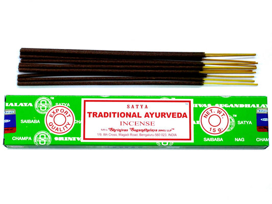 Polished Satya Incense 15gm - Tr.Ayurveda featuring natural patterning and unique variations - Positive Faith Hope Love