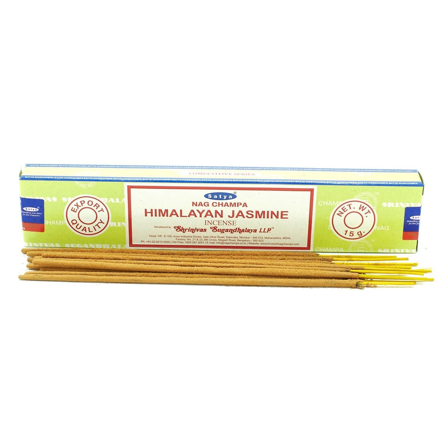 Polished Satya Incense Sticks 15g - Himalayan Jasmine featuring natural patterning and unique variations - Positive Faith Hope Love