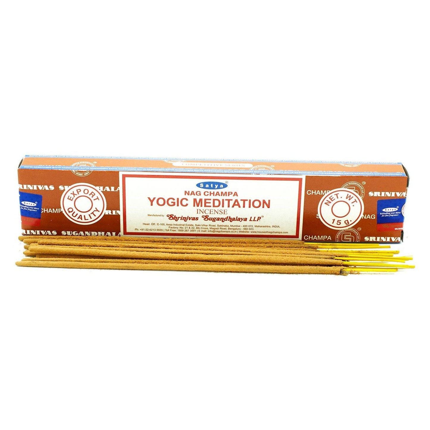 Polished Satya Incense Sticks 15g - Yogic Meditation featuring natural patterning and unique variations - Positive Faith Hope Love