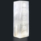 Polished Selenite Block Lamp 25Cm Chakra Lamp featuring satin white sheen and fibrous texture - Positive Faith Hope Love