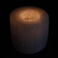 Polished Selenite Cylinder Candle Holder 8 Cm featuring satin white sheen and fibrous texture - Positive Faith Hope Love