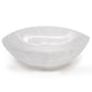 Polished Selenite Eye Bowl - 15cm featuring satin white sheen and fibrous texture - Positive Faith Hope Love