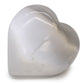 Polished Selenite Heart - 10 cm featuring satin white sheen and fibrous texture - Positive Faith Hope Love