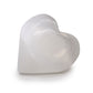 Polished Selenite Heart - 7-8cm featuring satin white sheen and fibrous texture - Positive Faith Hope Love