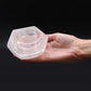 Selenite Hex Bowl - 10cm - Positive Faith Hope Love