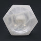 Selenite Hex Bowl - 10cm - Positive Faith Hope Love