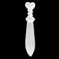 Polished Selenite Lrg Ritual Knife Spiral 25Cm featuring satin white sheen and fibrous texture - Positive Faith Hope Love