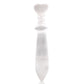 Polished Selenite Lrg Ritual Knife - Spiral (25cm) featuring satin white sheen and fibrous texture - Positive Faith Hope Love