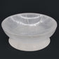 Polished Selenite Ritual Bowl 13Cm featuring satin white sheen and fibrous texture - Positive Faith Hope Love