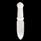 Polished Selenite Ritual Knife Chakra featuring satin white sheen and fibrous texture - Positive Faith Hope Love
