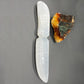 Polished Selenite Ritual Knife Classic featuring satin white sheen and fibrous texture - Positive Faith Hope Love