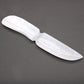 Polished Selenite Ritual Knife Classic featuring satin white sheen and fibrous texture - Positive Faith Hope Love