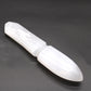 Polished Selenite Ritual Knife Letting Go Of The Past featuring satin white sheen and fibrous texture - Positive Faith Hope Love