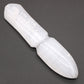 Polished Selenite Ritual Knife Releasing Bonds featuring satin white sheen and fibrous texture - Positive Faith Hope Love