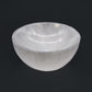 Polished Selenite Round Bowl 8Cm featuring satin white sheen and fibrous texture - Positive Faith Hope Love