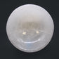 Polished Selenite Round Bowl 8Cm featuring satin white sheen and fibrous texture - Positive Faith Hope Love