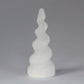 Polished Selenite Spiral Unicorn Horn Tower 10 Cm featuring satin white sheen and fibrous texture - Positive Faith Hope Love
