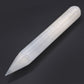 Polished Selenite Wand 16 Cm Point One End featuring satin white sheen and fibrous texture - Positive Faith Hope Love