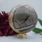 Polished Septarian Sphere 2377G featuring natural patterning and unique variations - Positive Faith Hope Love