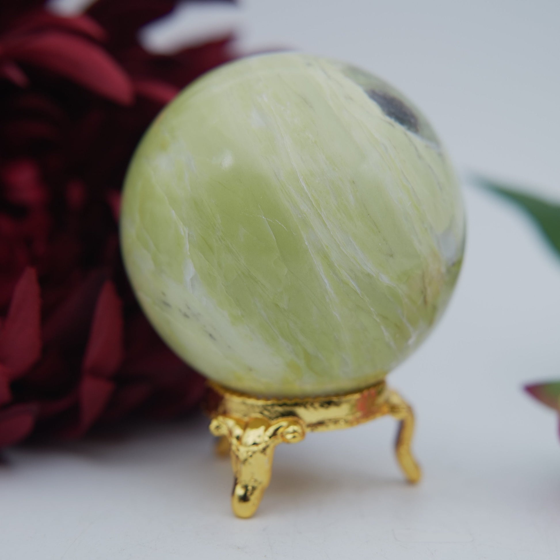 Serpentine Sphere — 274 g (59 mm) - Positive Faith Hope Love