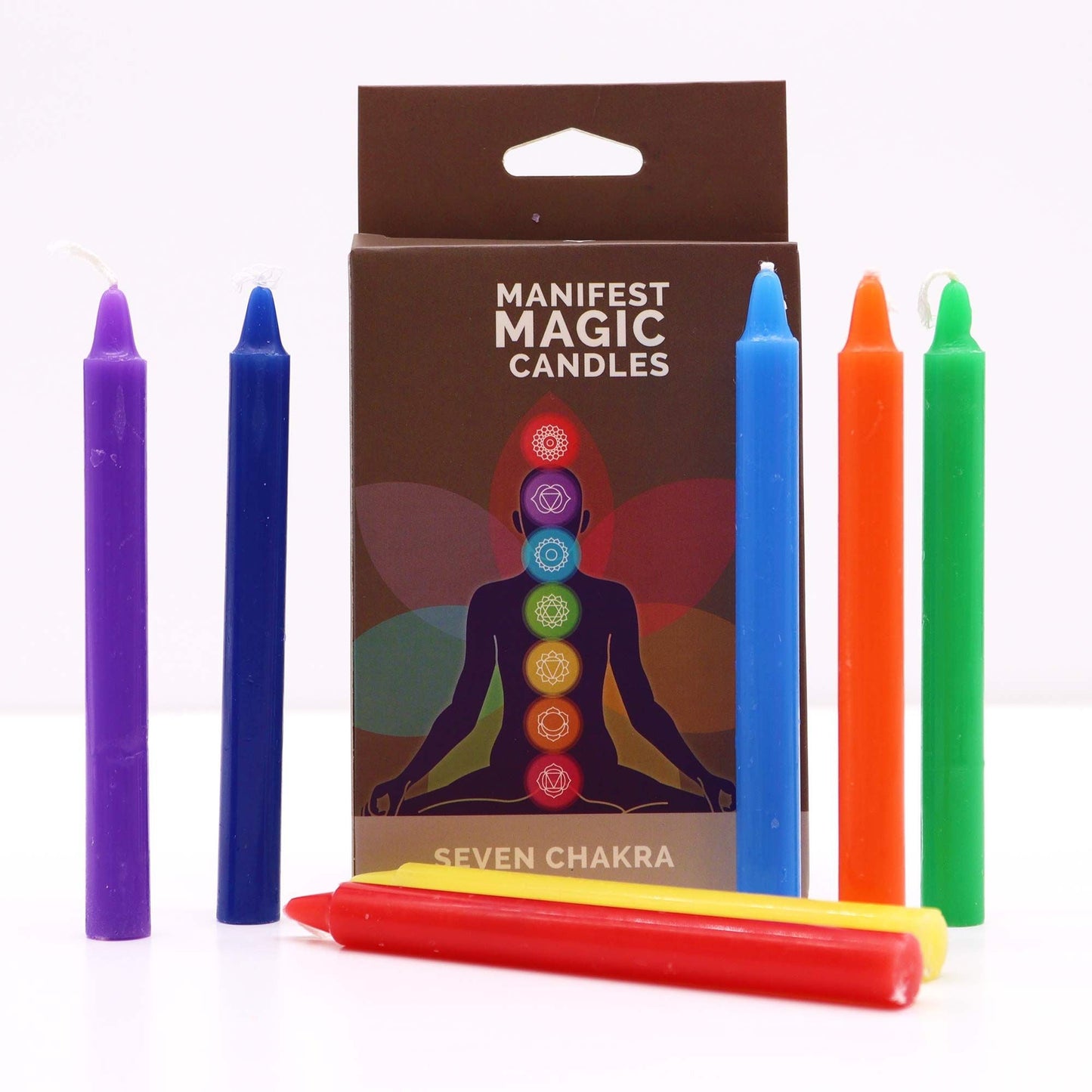 Seven Charkra Manifest Magic Candles (pack of 7) - Positive Faith Hope Love