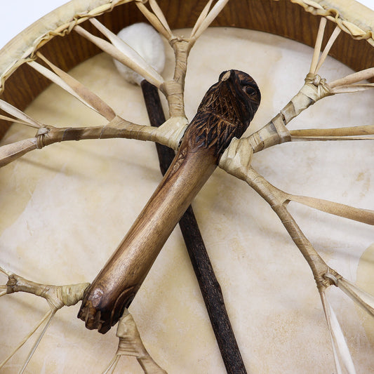 Shaman Frame Drum – Spirit of the Eagle – With Beater - Positive Faith Hope Love