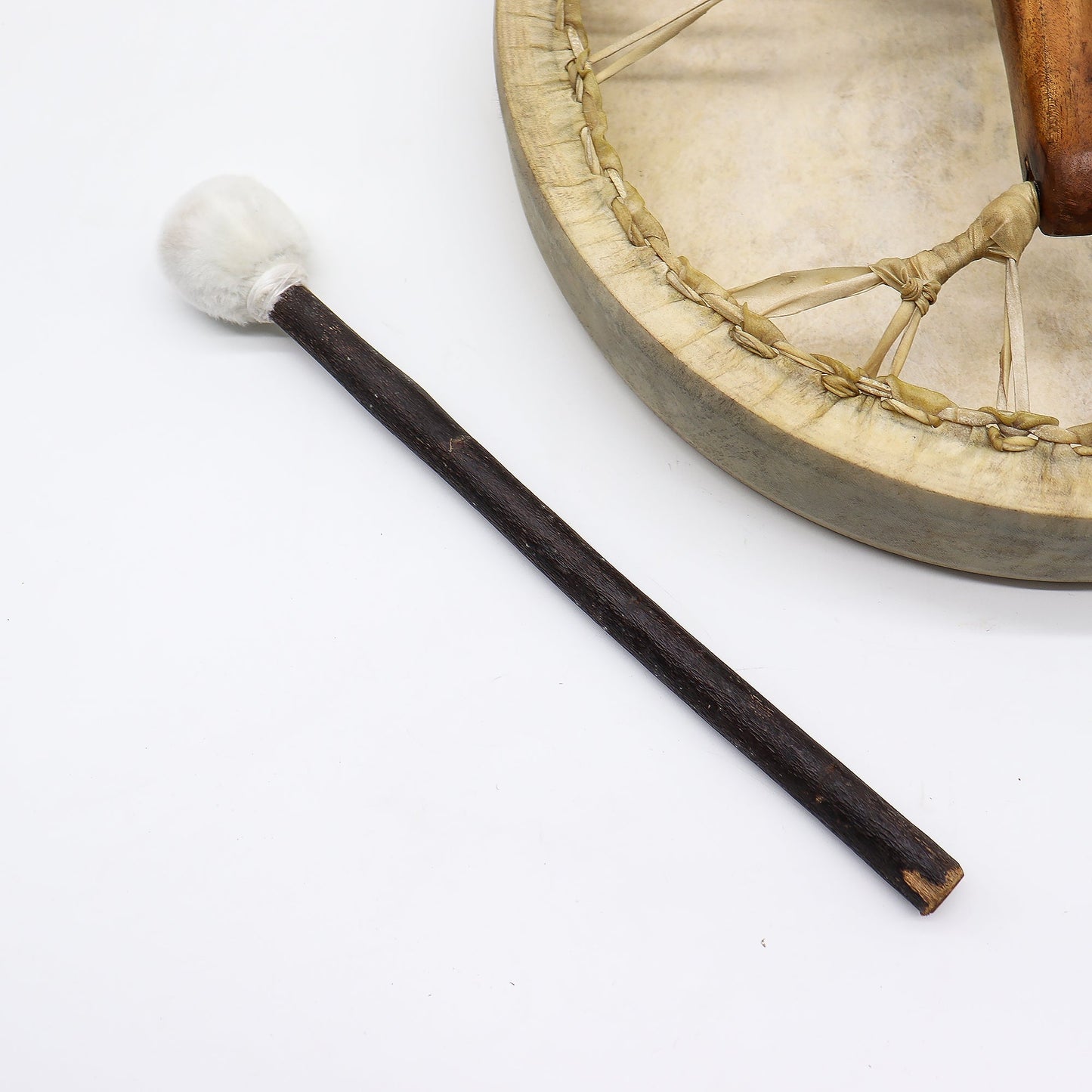 Shaman Frame Drum – Spirit of the Wolf – With Beater - Positive Faith Hope Love