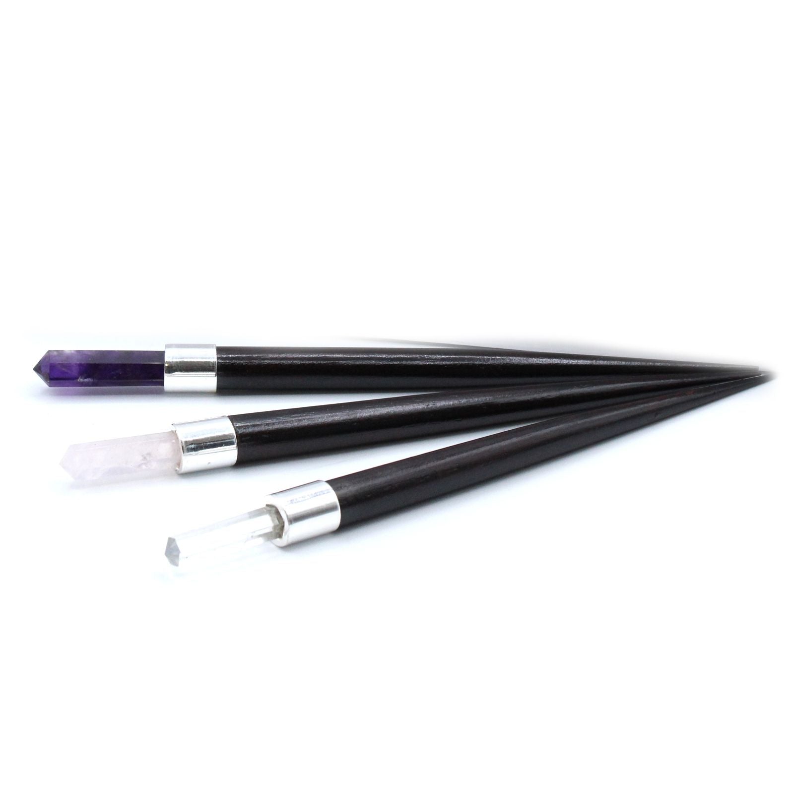 Polished Simple Pointed Healing Wand Rose Rock Amethyst featuring rich purple colour and natural clarity - Positive Faith Hope Love