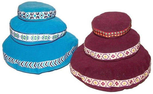 Polished Singing Bowl Velvet Cushion - 7cm featuring natural patterning and unique variations - Positive Faith Hope Love