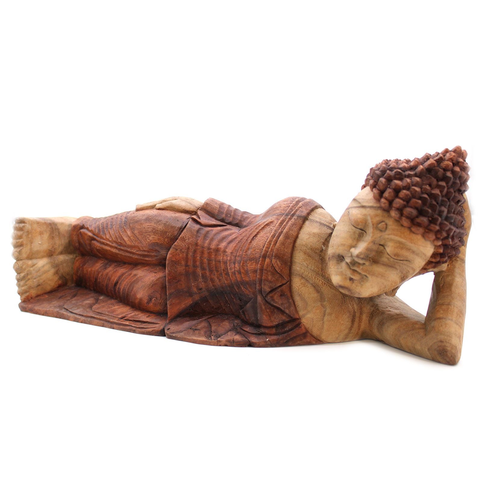 Polished Sleeping Buddha 50Cm 1 featuring natural patterning and unique variations - Positive Faith Hope Love