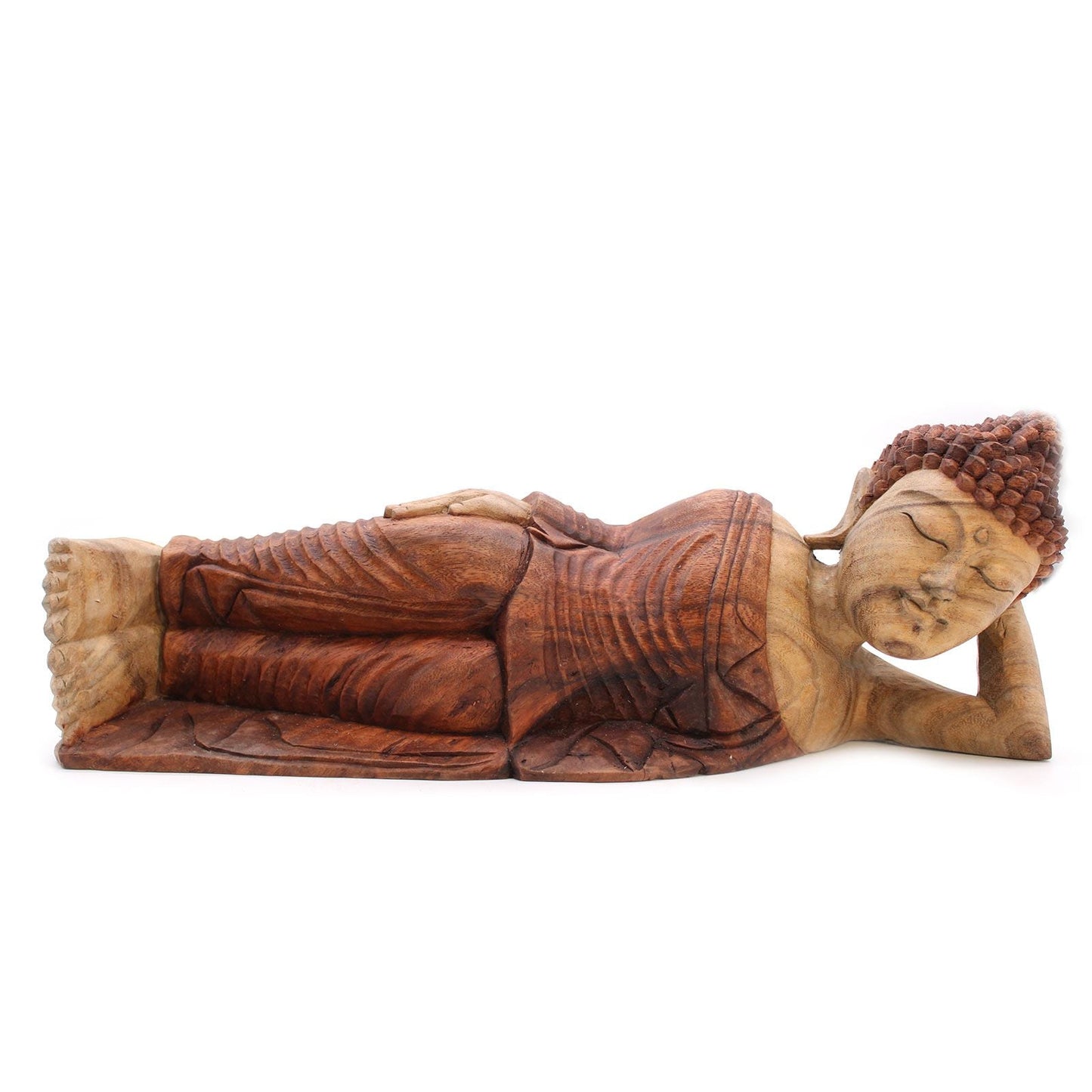 Polished Sleeping Buddha - 50cm featuring natural patterning and unique variations - Positive Faith Hope Love