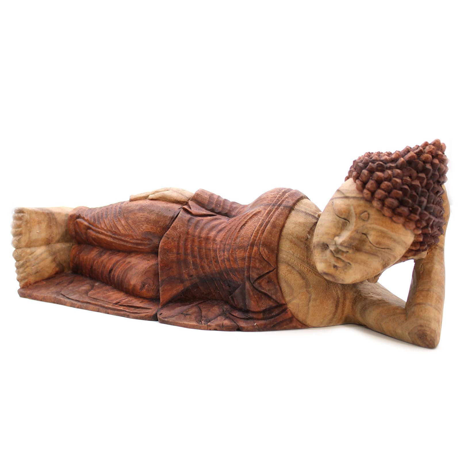 Polished Sleeping Buddha 50Cm 1 featuring natural patterning and unique variations - Positive Faith Hope Love