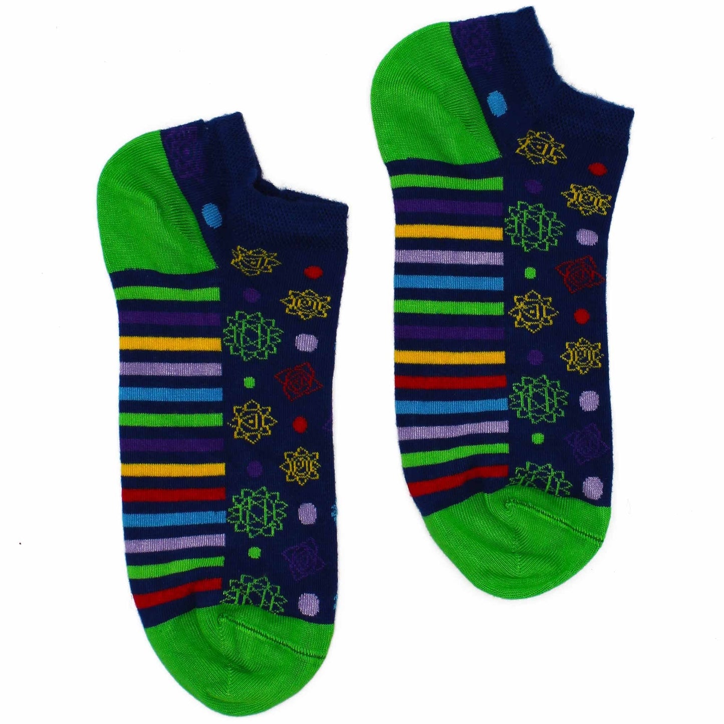 Polished Sm Hop Hare Bamboo Socks Low 35 65 7 Chakra featuring natural patterning and unique variations - Positive Faith Hope Love