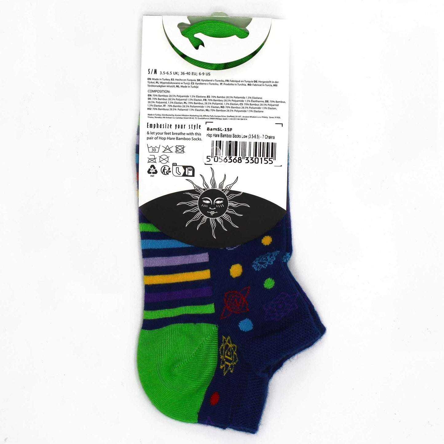 Polished Sm Hop Hare Bamboo Socks Low 35 65 7 Chakra 1 featuring natural patterning and unique variations - Positive Faith Hope Love