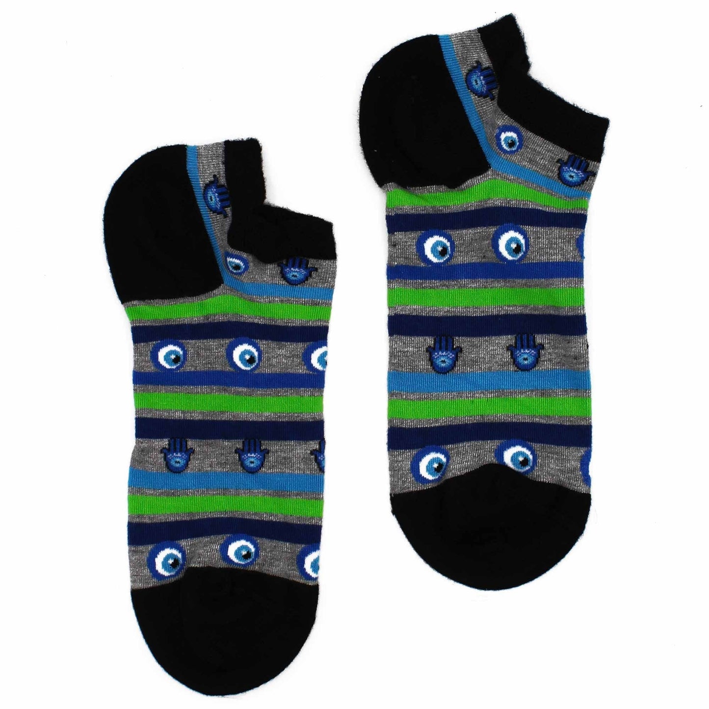 Polished Sm Hop Hare Bamboo Socks Low 35 65 Evil Eye Hamsa featuring natural patterning and unique variations - Positive Faith Hope Love